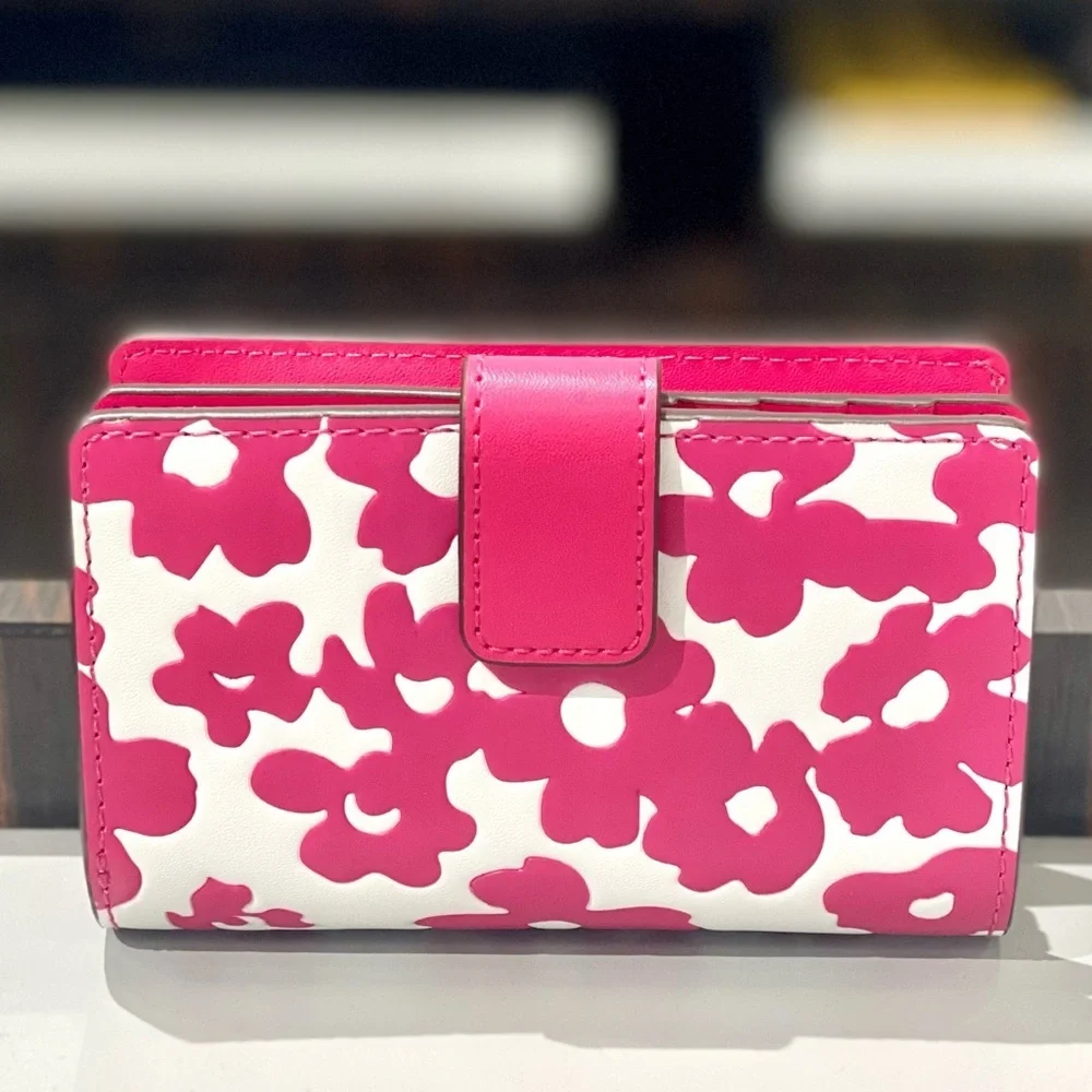 Michael Kors Jet Set Medium Floral Print Bi-Fold Wallet